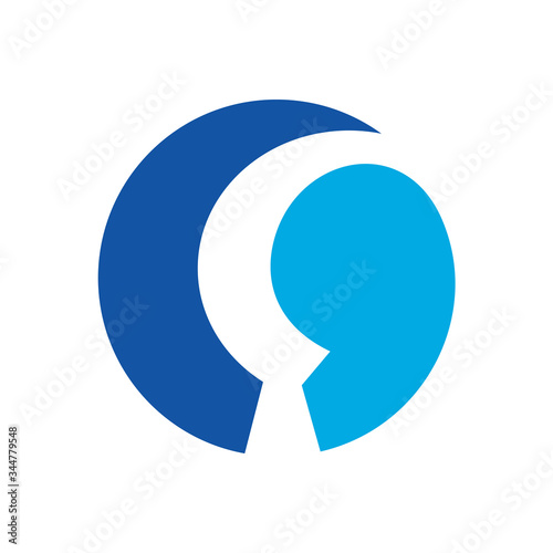 Sickle blade logo template, hook sickle tool symbol, gardening scythe icon - Vector
