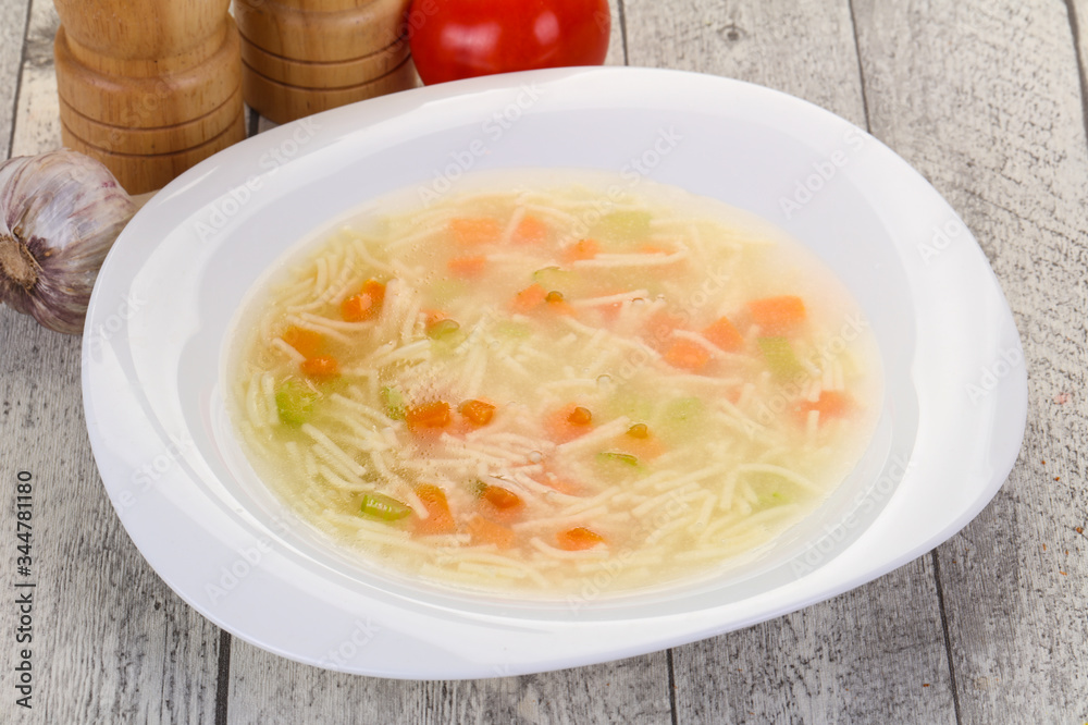 Chicken soup with noodles Chicken soup with noodles