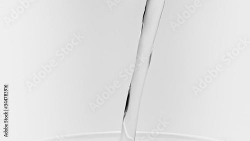 water drop in glass slow motion