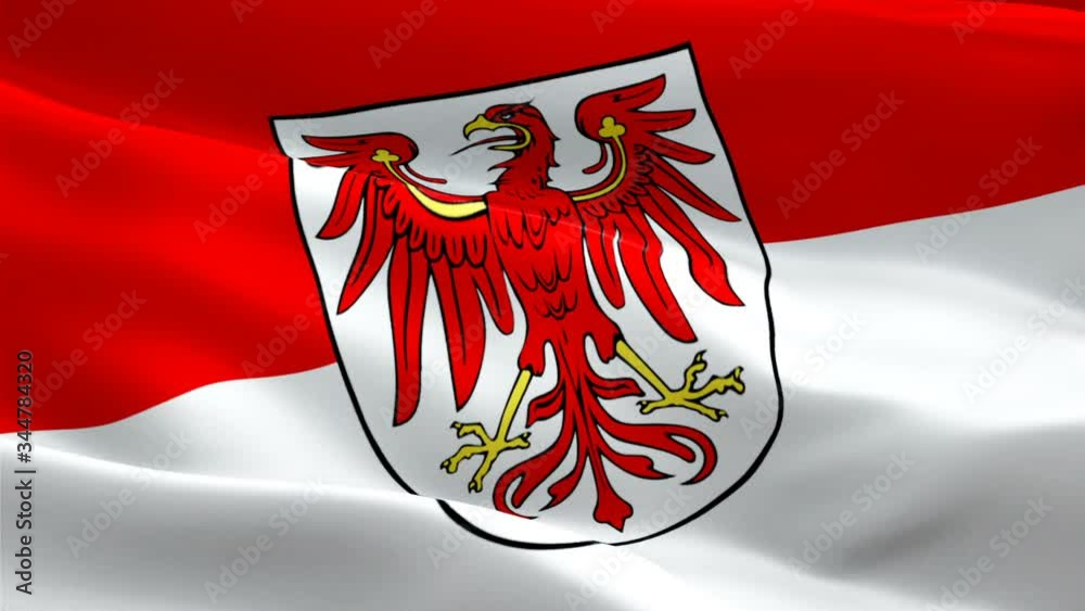 3D illustration flag of Brandenburg is a region of Germany. Wavi 8027907  Stock Photo at Vecteezy