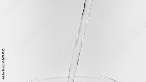 water drop in glass slow motion