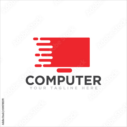 Computer Logo Icon Design Vector