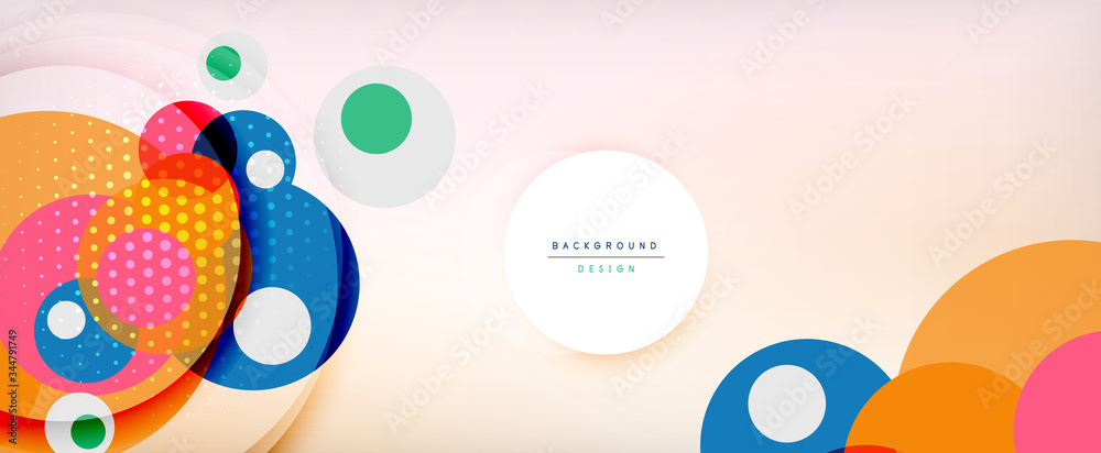Fototapeta premium Trendy simple circle abstract background, dynamic motion concept. Vector Illustration For Wallpaper, Banner, Background, Card, Book Illustration, landing page