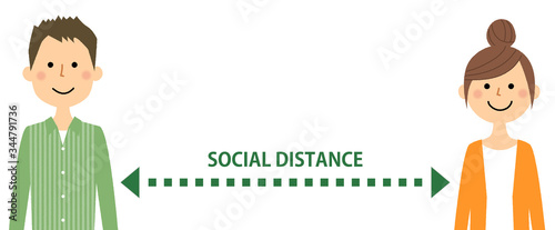 ソーシャルディスタンス　社会的距離