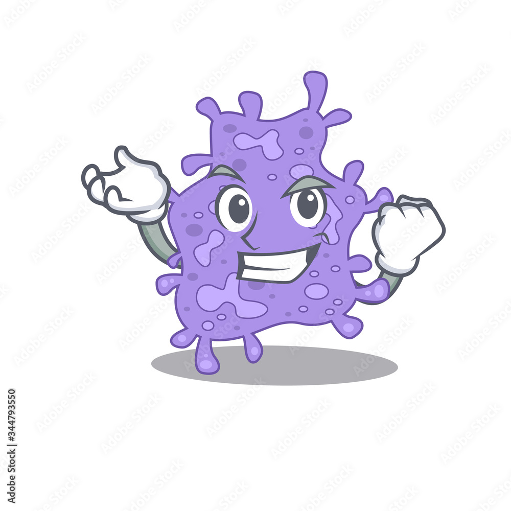 A dazzling staphylococcus aureus mascot design concept with happy face