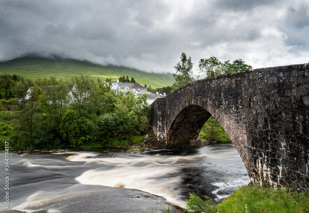 The bridge of orchy in the central highlands of Scotland
