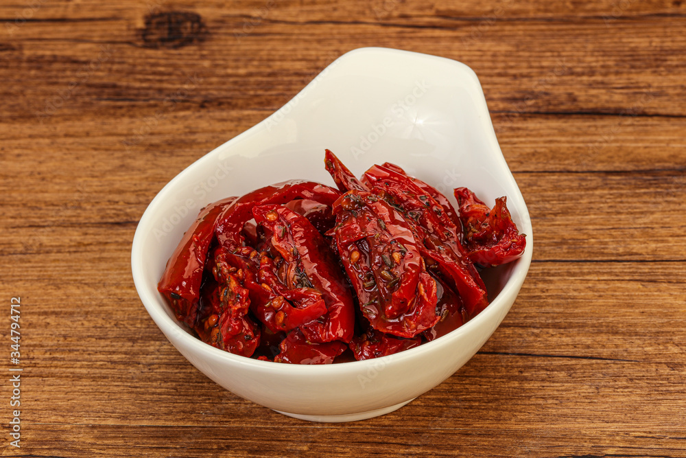 Dried tomato with olive oil Dried tomato with olive oil