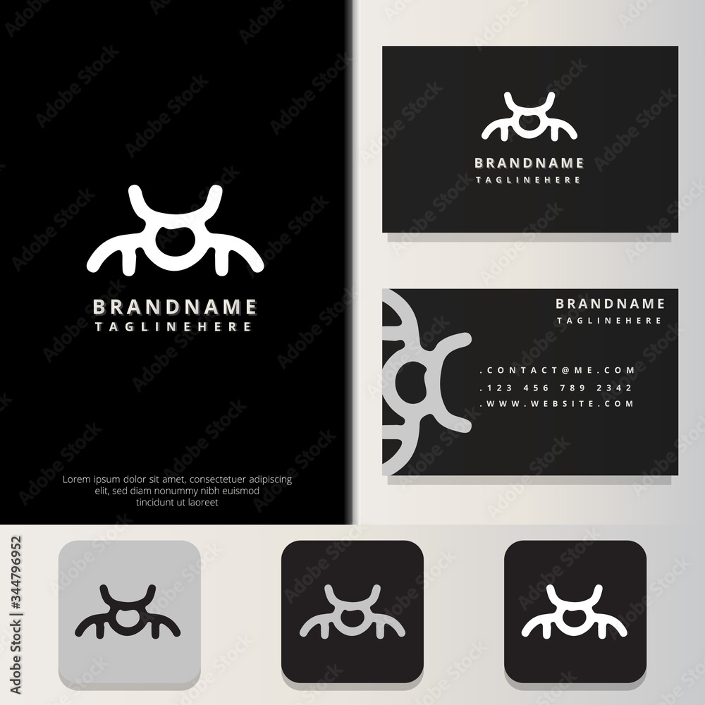 Elegant abstract logo design with business card design templates.Modern minimalist style.