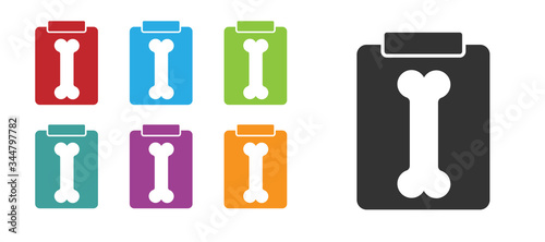 Black X-ray shots icon isolated on white background. Set icons colorful. Vector Illustration