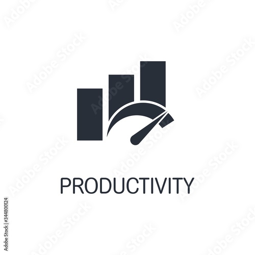 Productivity. Effective development. Vector icon isolated on white background.