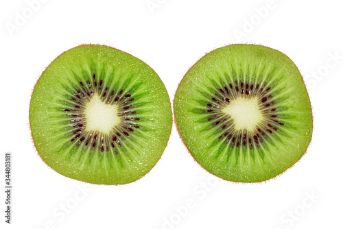  half of Kiwi fruit isolated on white background
