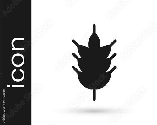 Grey Hop icon isolated on white background. Vector Illustration