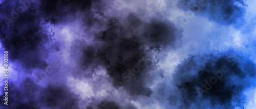 Abstract blue smoke as background.
