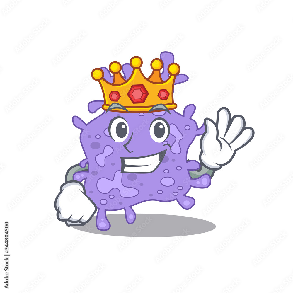 A Wise King of staphylococcus aureus mascot design style A Wise King of staphylococcus aureus mascot design style