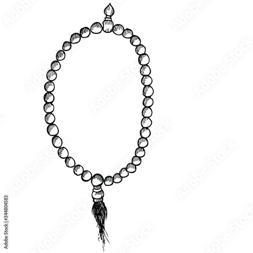 Prayer beads, doodle and sketch