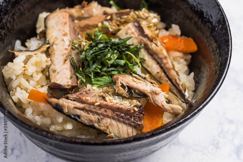 秋刀魚の炊込み御飯