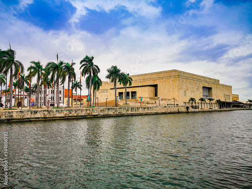 CARTAGENA, COLOMBIA - NOVEMBER 12, 2019:View of the Julio Cesar Turbay Ayala Cartagena de Indias Convention Center. photo