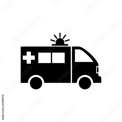 Ambulance icon in trendy flat design © HendeyDian