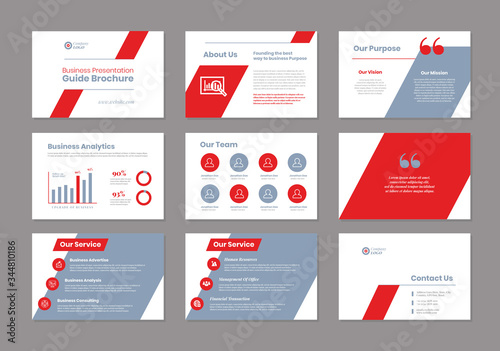 Business Presentation Brochure Guide Design | Powerpoint  Slide Template | Sales Guide Slider