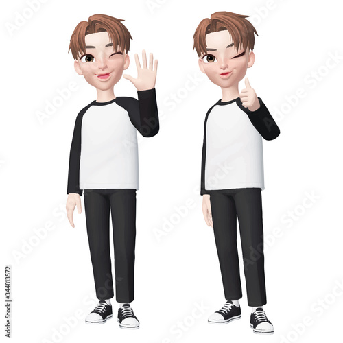 young man and woman with thumbs up