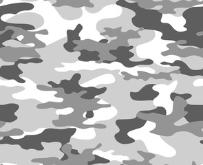Fototapete Tarnmuster Graues Camouflage Textilmuster Militär  © Sanvel