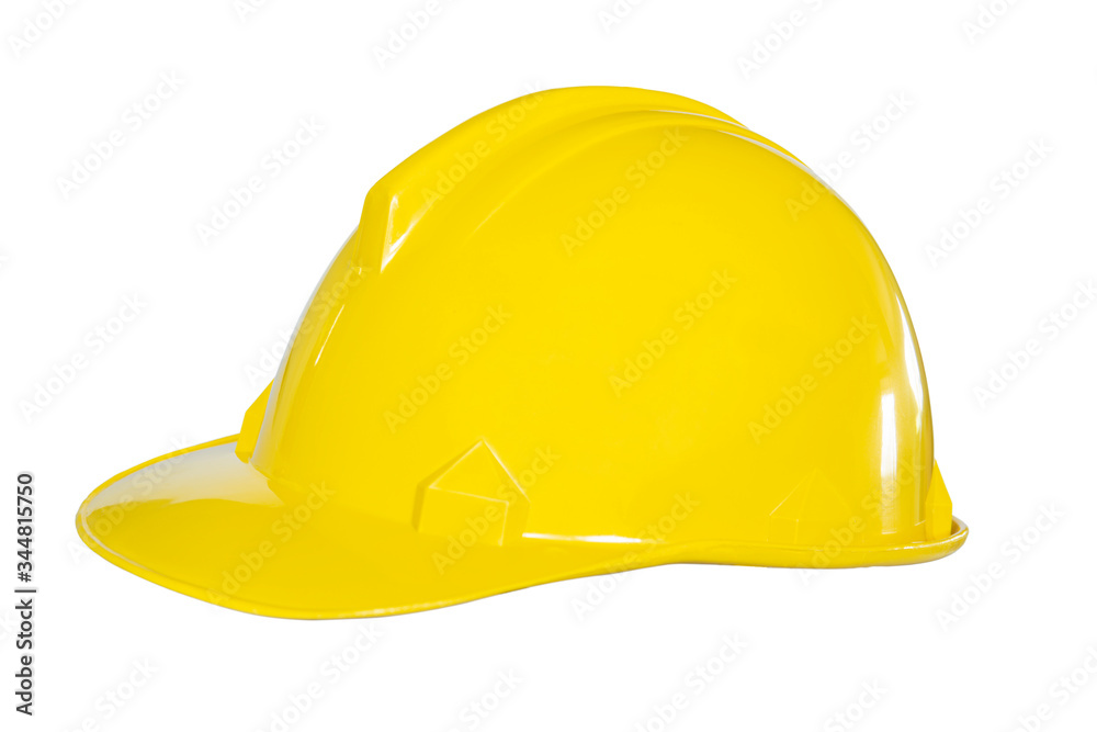 Fototapeta premium Yellow safety helmet isolated on white background