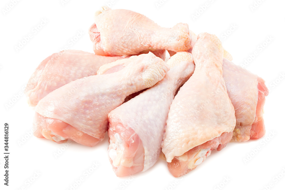 Raw chicken legs isolated on white background Raw chicken legs isolated on white background