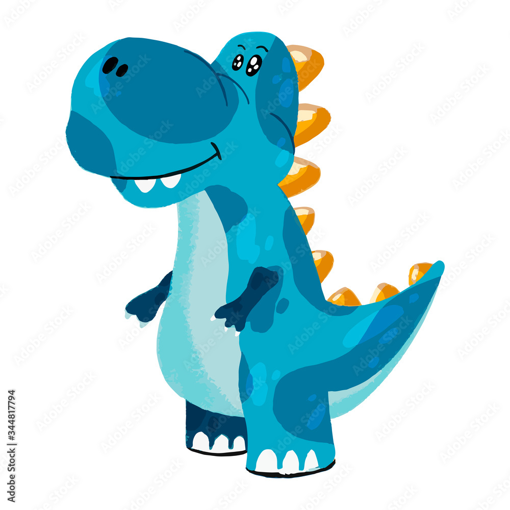 Cute little dinosaur monster. Vector cartoon illustration Cute little dinosaur monster. Vector cartoon illustration