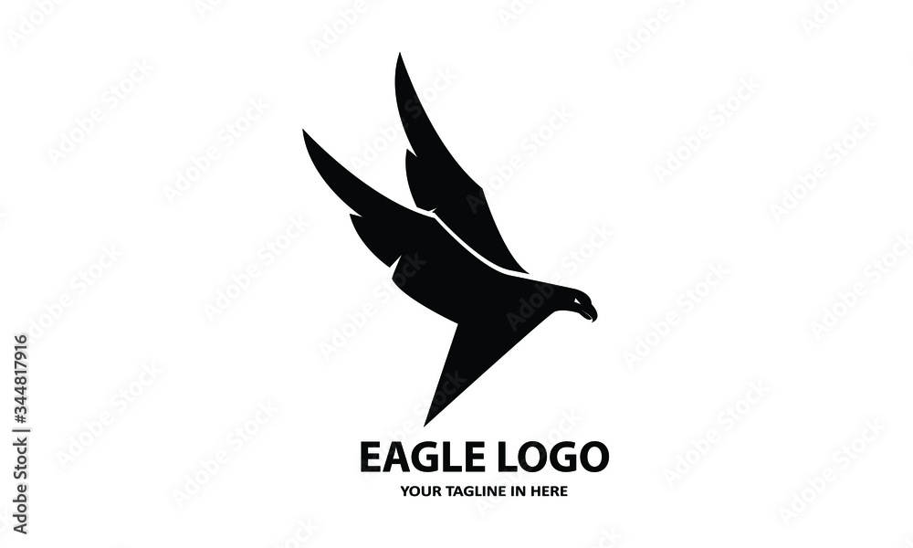 Fototapeta premium silhouette A simple eagle, suitable for business symbols or logos 