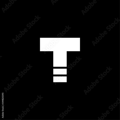 Free Download Vector Bold Geometric Fading Lines Logo Letter T - GFXLoad