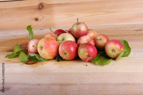 Apples on table