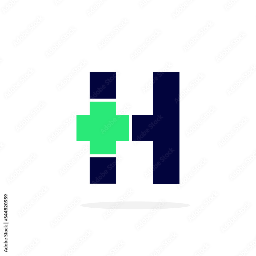 Vector Logo Letter Medical Cross H Vector Logo Letter Medical Cross H