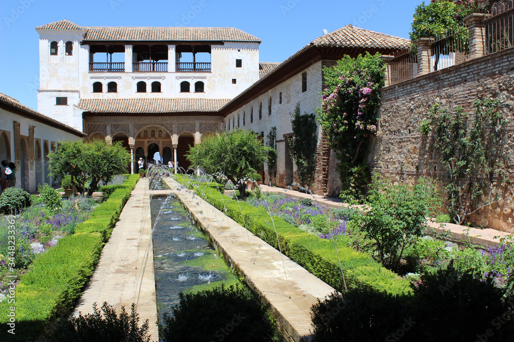 Palacio del Generalife en la Alhambra de Granada (Andalucía, España)	