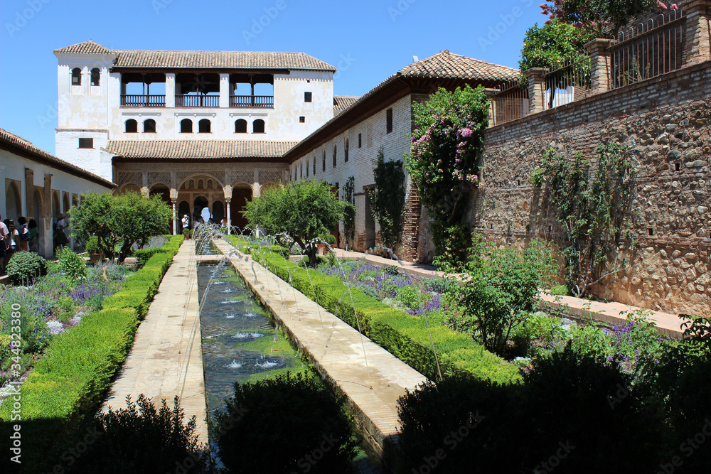 Jardines del Generalife de la Alhambra de Granada (Andalucía, España)