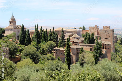 Landscape of the Alhambra in Granada, in Andalucia (Spain)
