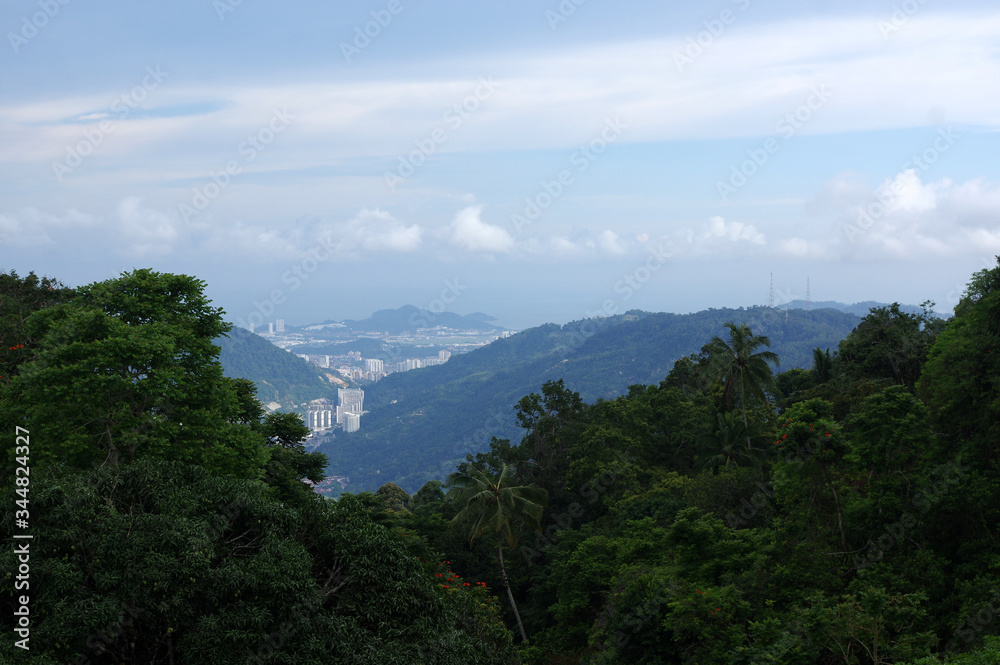 vue depuis la station balnéaire de Penang Hill sur l'île de Penang, Malaisie