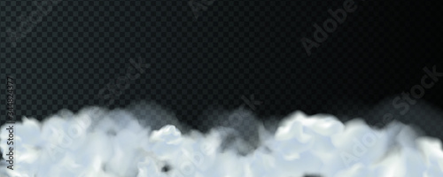 Vector cloudiness ,fog or smoke on dark checkered background.Cloudy sky or smog over the city.Vector illustration.