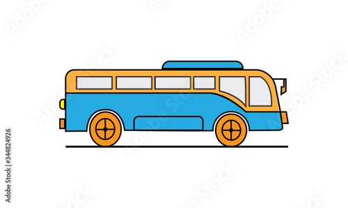 Vector illustration of a tourism bus or travel bus design