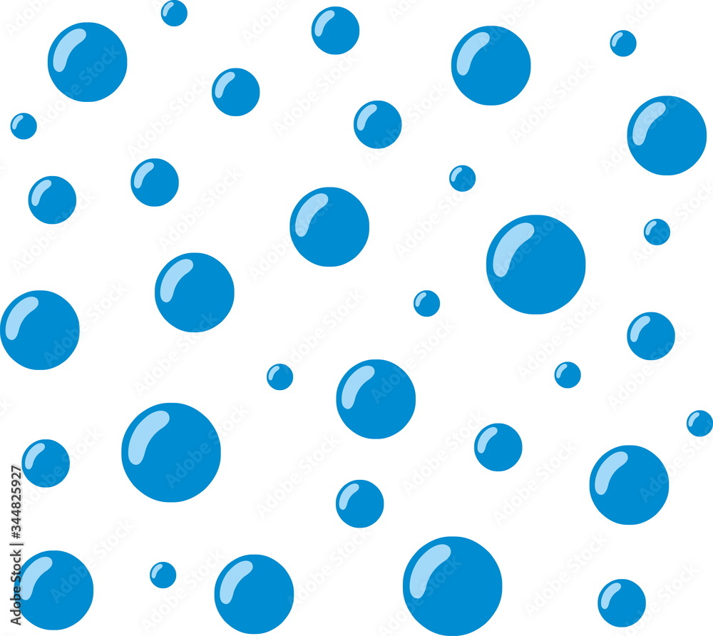 Seamless background with blue bubbles