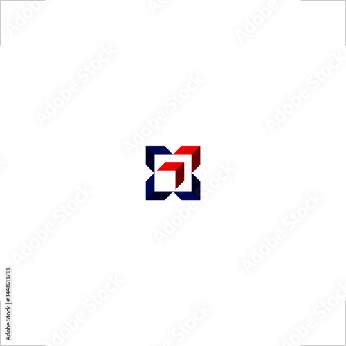  frame arrow logo square design
