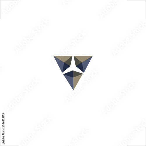 Free Download prism logo geometric triple crystal logo - GFXLoad