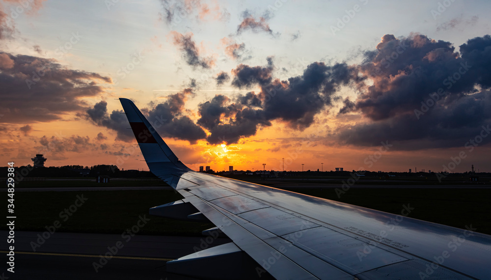 sunset from airplane sunset from airplane