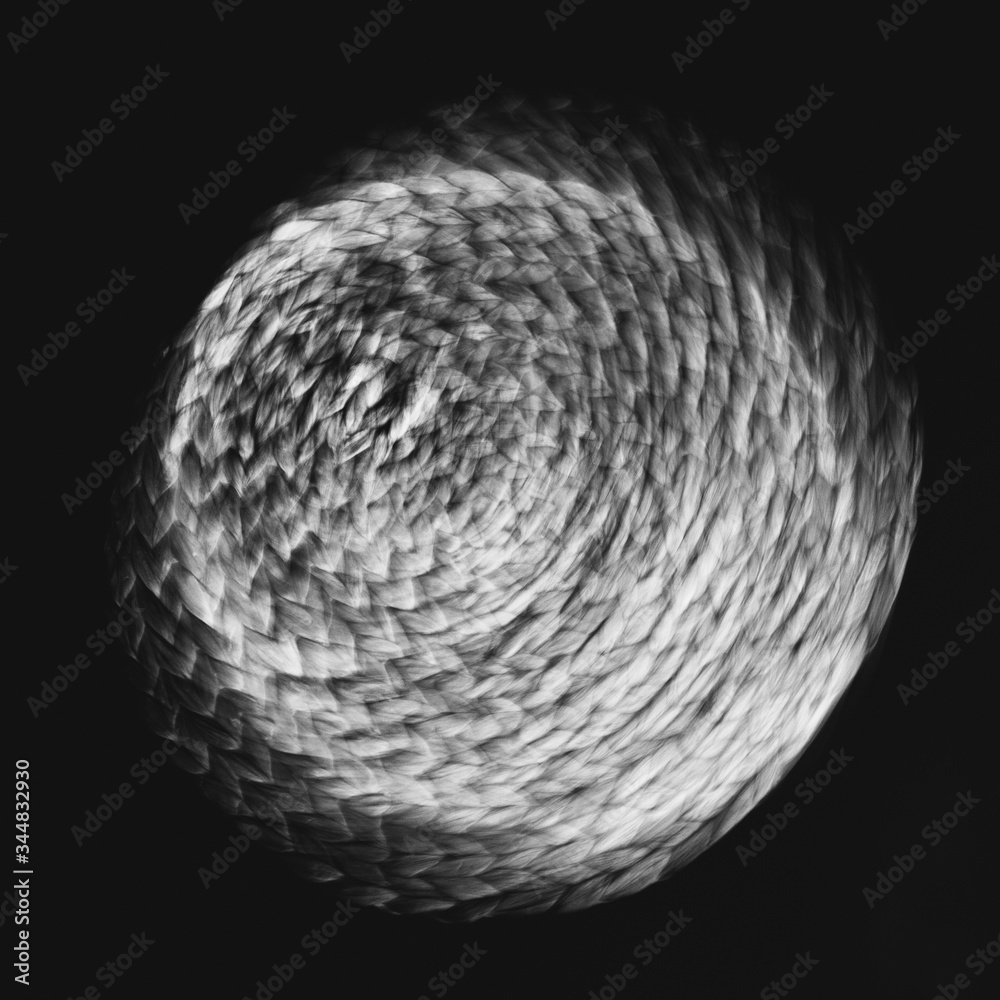 Fototapeta Słoma wiklina abstrakcyjne tło, słoma wiklina beżowa ekologiczna spirala abstrakcyjna przestrzeń tła