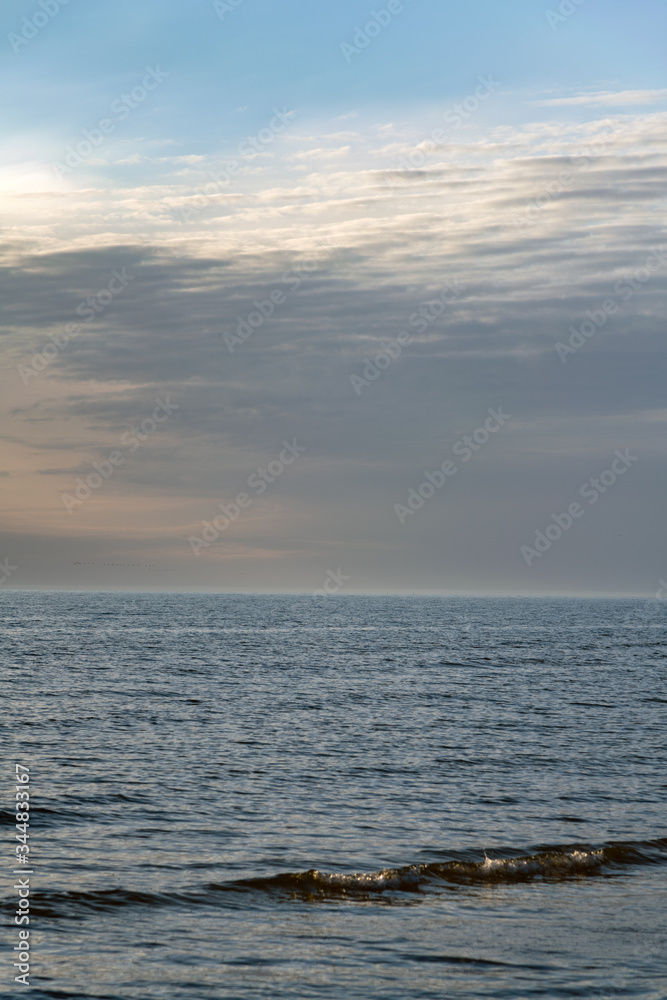 Tranquile Baltic sea in evening time.