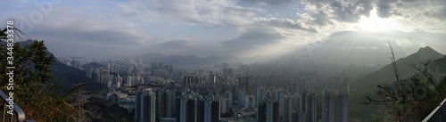 panorama from mountain in hong kong