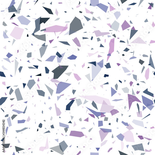 Terrazzo flooring vector seamless pattern. Modern vector illustration for fabric print, wrapping paper, flooring. Classic venetian terrazzo style of floor of natural stone, granite, quartz.