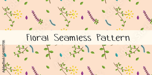 Floral Seamless Pattern, repeative pattern can fit beautifuly for any fabric, gift warp and more! Colorful flower pattern