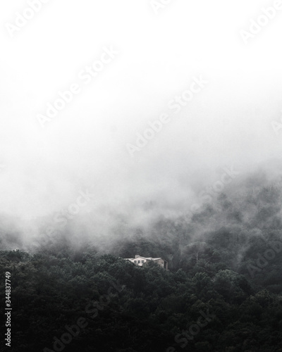mountain and cloud