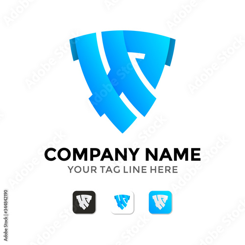 Letter HD Shield Logo Template
