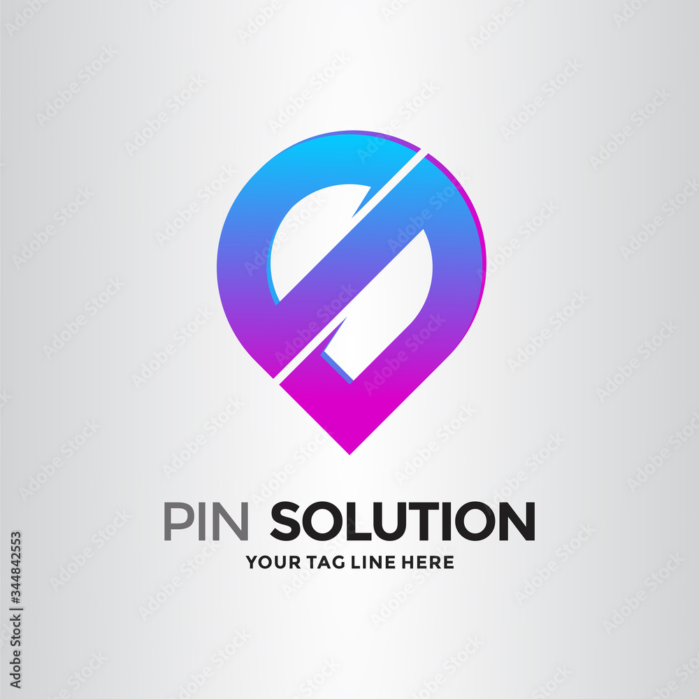 Pin Solution Logo Template Pin Solution Logo Template
